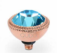 Qudo - Women's Fabero Aquamarine Round 11mm Topper