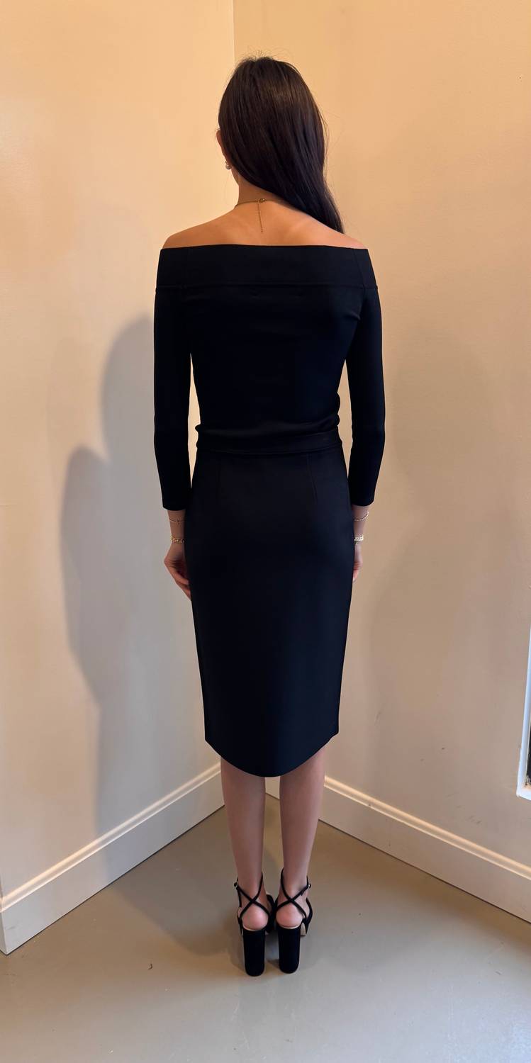 Rvn - Estelle Crepe Knit Pencil Skirt