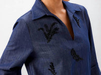 Karen Kane - Embellished Cuffed Sleeve Dress
