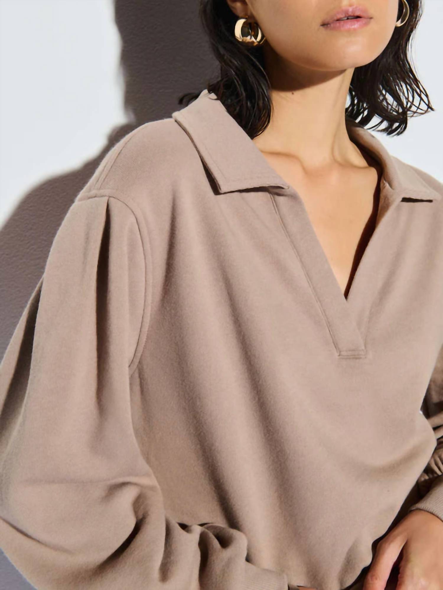 Nation Ltd - Blake Collared V Neck Sweatshirt