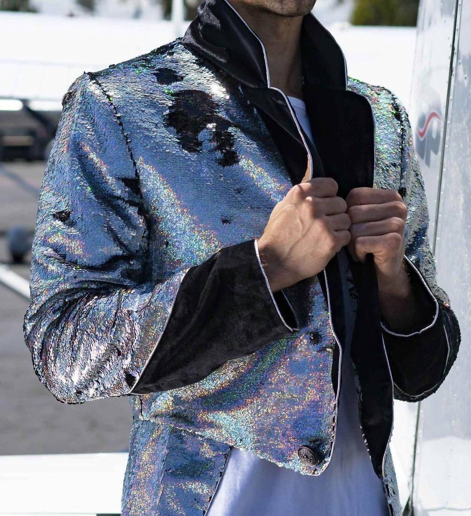 Love Khaos - Tuxedo Sequin Tailcoat