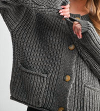 Fun 2 Fun - Chunky Knit Sweater Cardigan