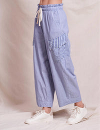 Sundry - Women's Mixed Stripe Cargo Pant