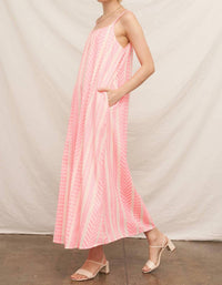 En Creme - Neon Embroidered Cami Maxi Dress