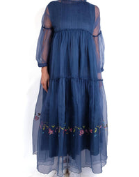 Eka Design Studio - Overlay Embroidered Tiered Dress