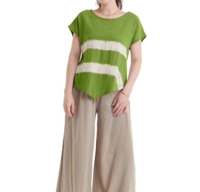 Oh My Gauze! Grace Casual Top in matcha - women's t-shirt