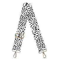 Viv & Lou Women's Adjustable Detachable Crossbody Bag Purse Strap in black white spotted - women's item