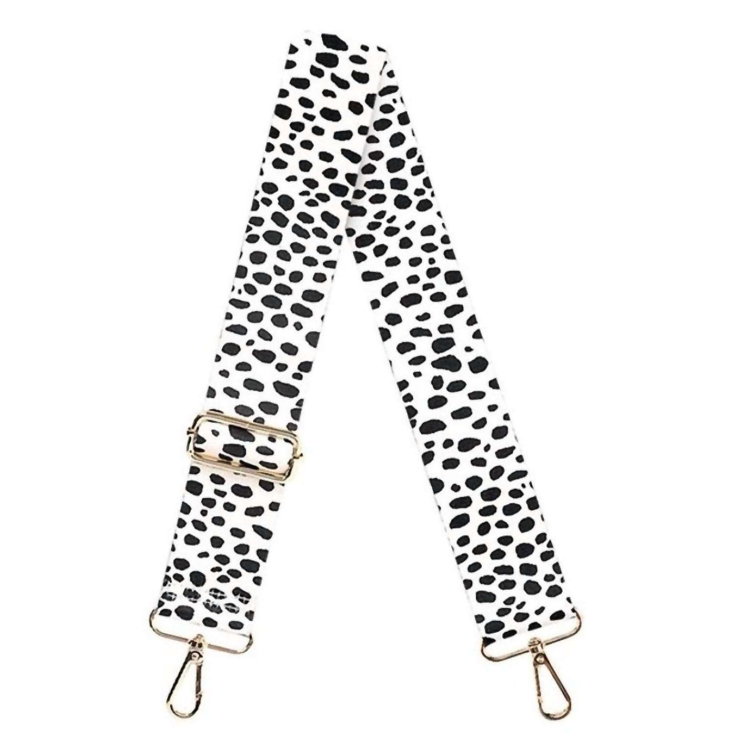 Viv & Lou Women's Adjustable Detachable Crossbody Bag Purse Strap in black white spotted - women's item