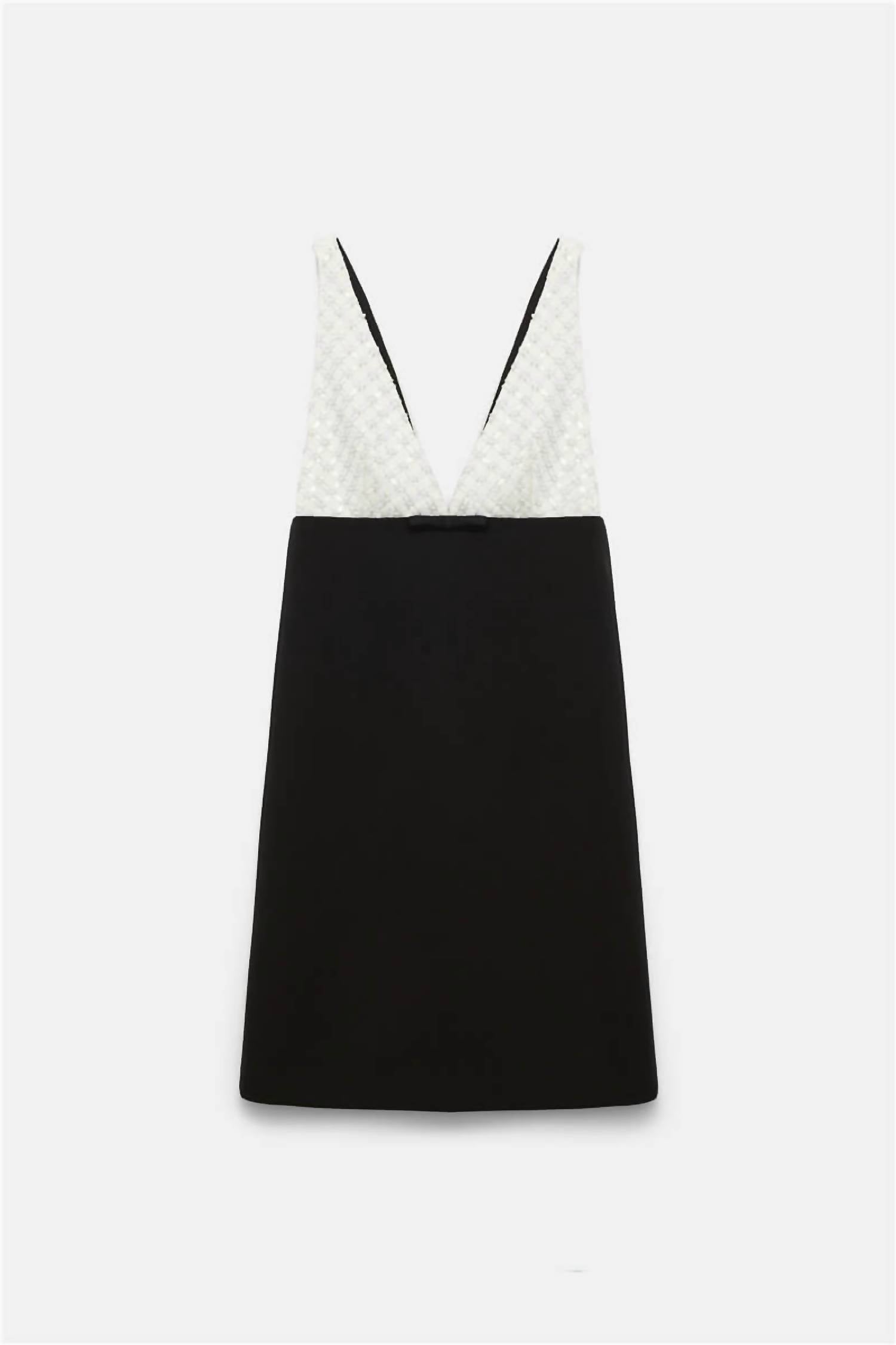 DOROTHEE SCHUMACHER Emotional Essence Mini Dress in black off white - women's dress - view 4