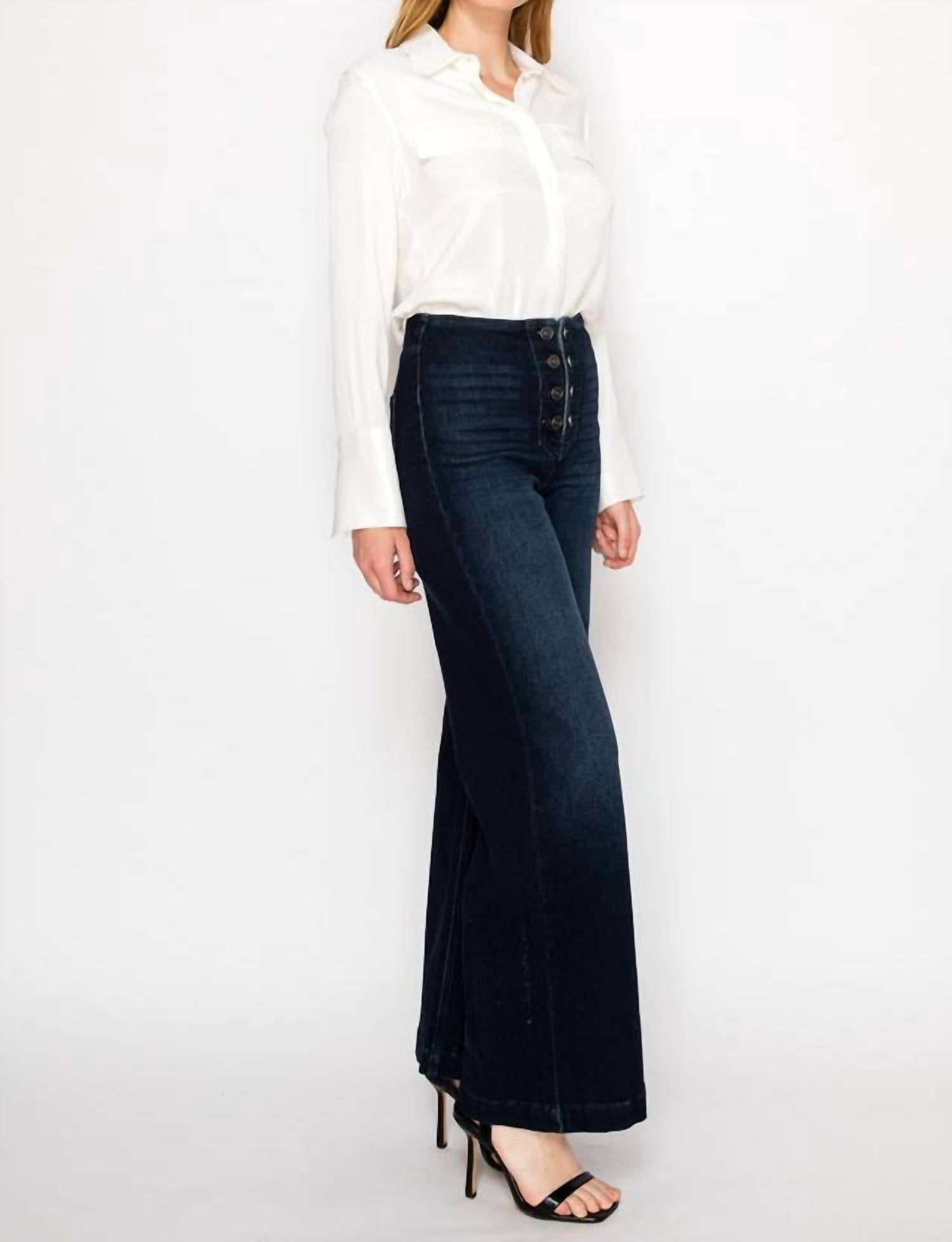 Artemis Vintage - Eco Friendly Ultra High Rise Slim Palazzo Sailor Jean
