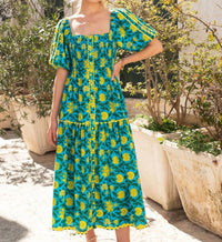 Pink City Prints - Colette Midi Dress