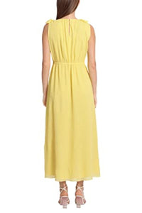 Maggy London - Bow Tie Strap Accordion Midi Dress