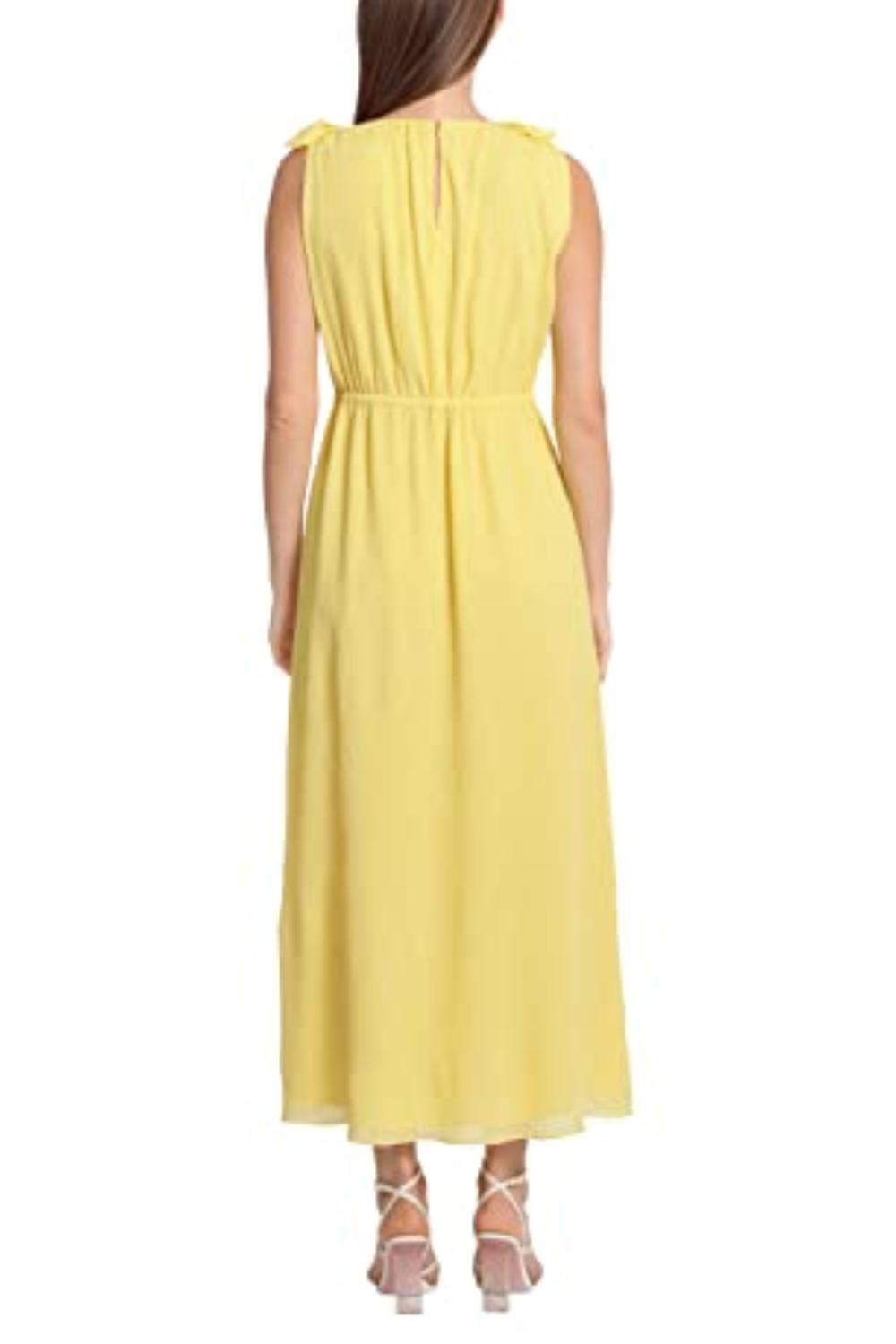 Maggy London - Bow Tie Strap Accordion Midi Dress