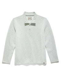 Flags & Anthem Silverton Quilted Snap Mock Neck Sweater in light grey heather - men's sweater - alternate view