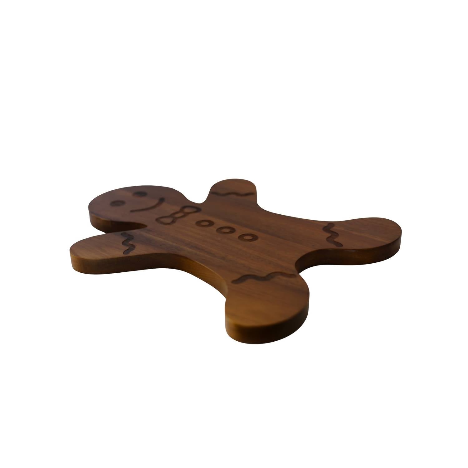 Creative Gifts International - Gingerbread Man Acacia Wood Board - 15" x 11.5"