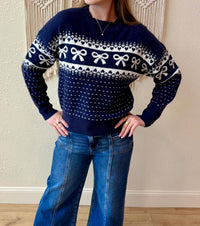 Blu Pepper - Belle Bow and Heart Sweater