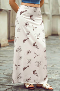 1 The Woman - Western Stamped Skirt