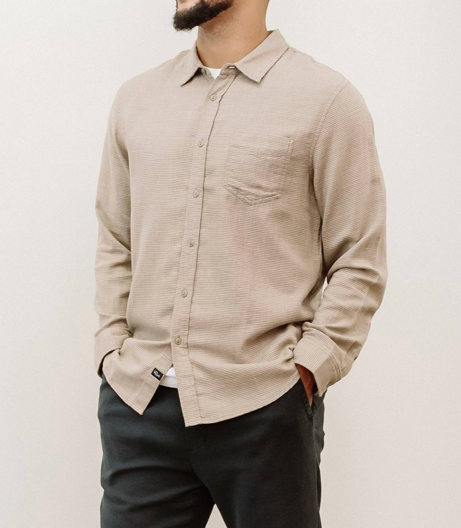 Rails - Wyatt Cedar Houndstooth Fleece Button Up Shirt