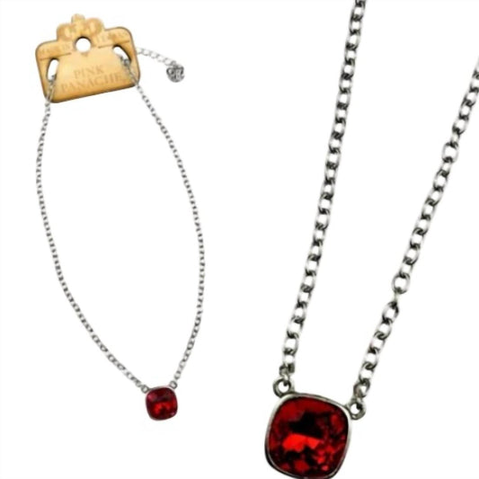 Pink Panache - Women's Crystal Chain Necklace