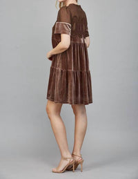 Fate - Contrast Sheer Mesh Intricate Lace Detail Mini Dress