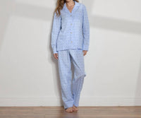 The Sleep Code - Women's Dobby Cotton Long Pj Set