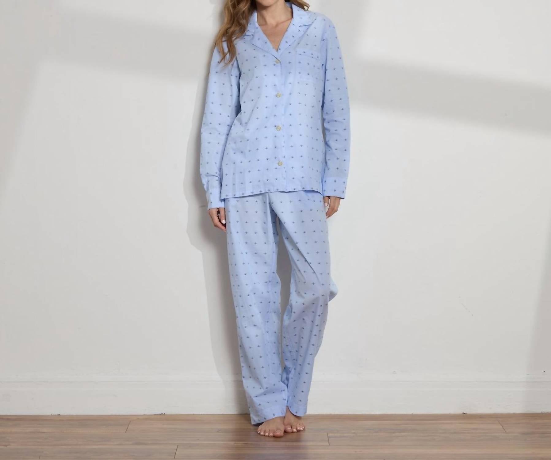 The Sleep Code - Women's Dobby Cotton Long Pj Set