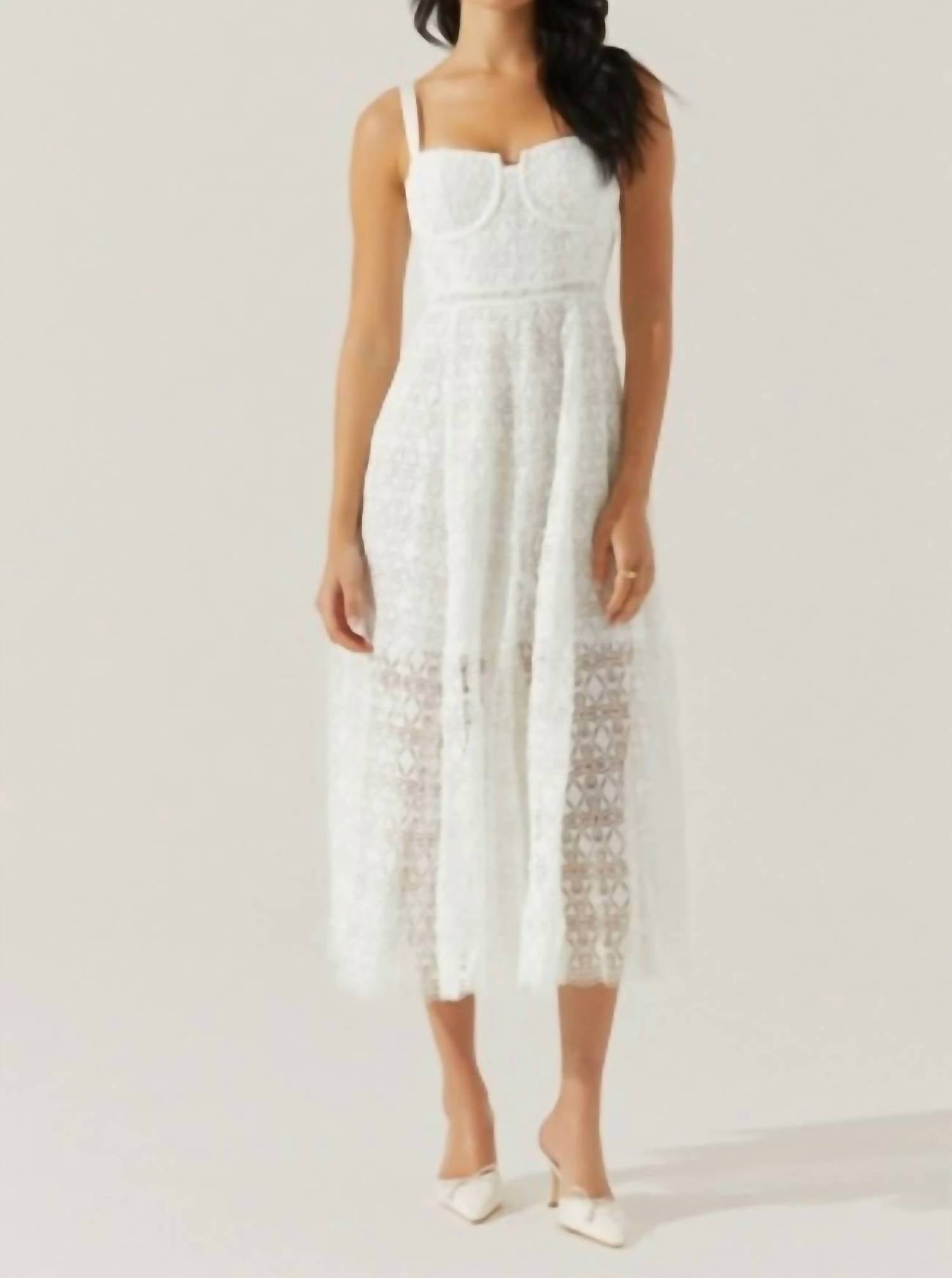 Astr - Women's Tenna Lace Bustier Midi Dress