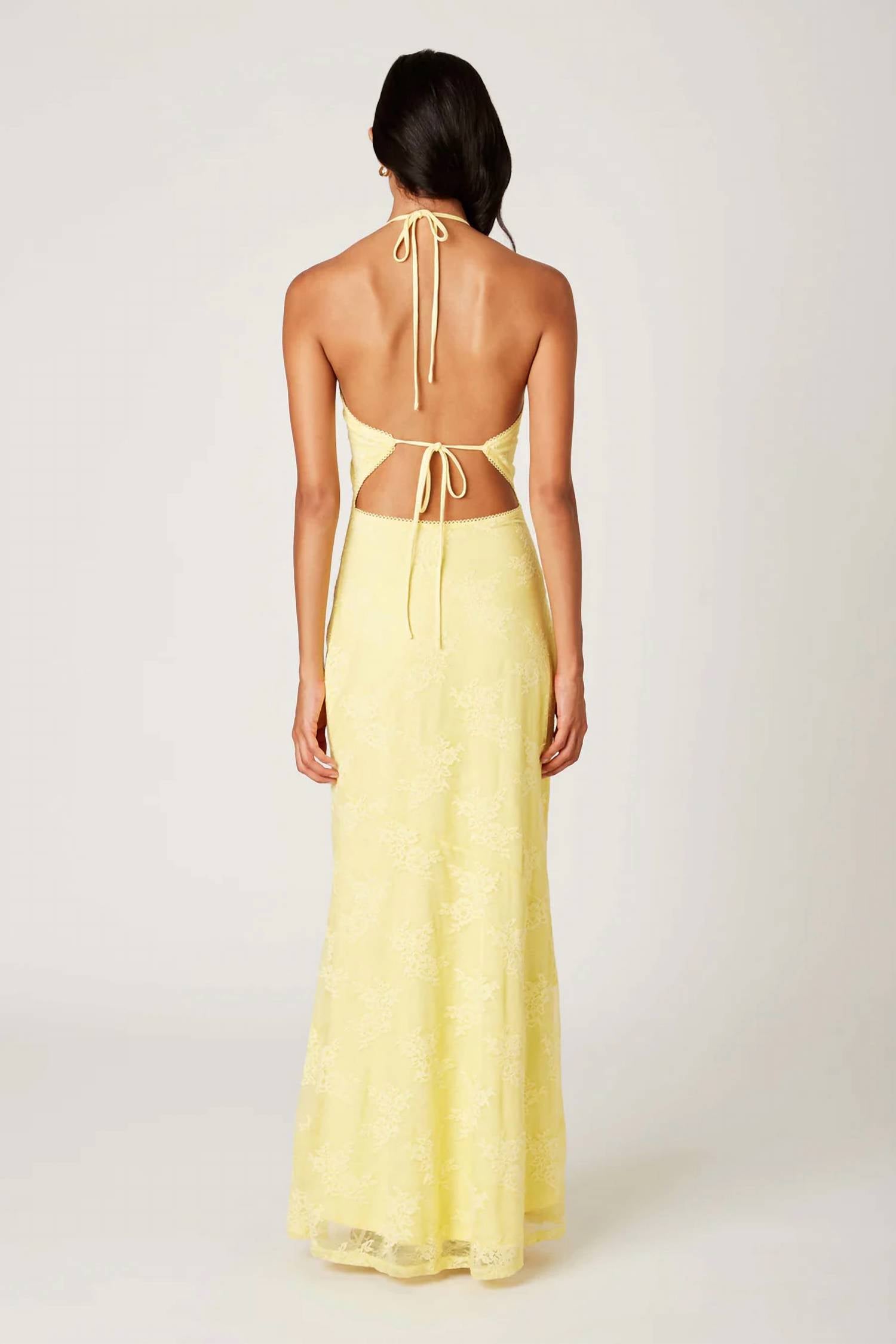 Nia - Glen Dress With Thigh-high Slit