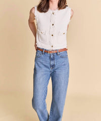 2.7 August Apparel - Julia Fringe Knit Top