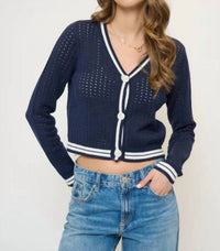 Central Park West - Franki Varsity Mesh Cardigan