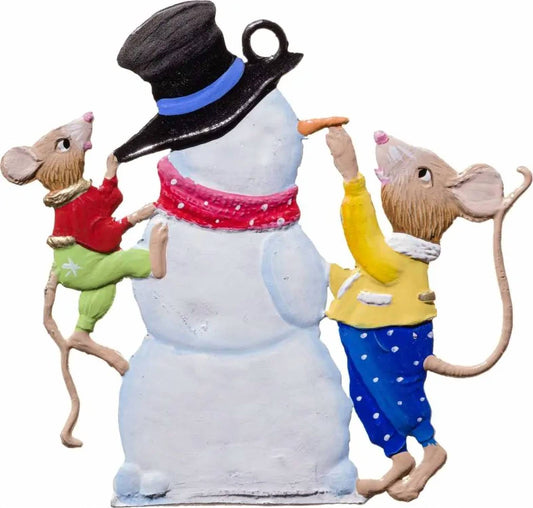 Wilhelm Schweizer - Mice With Snowman Ornament