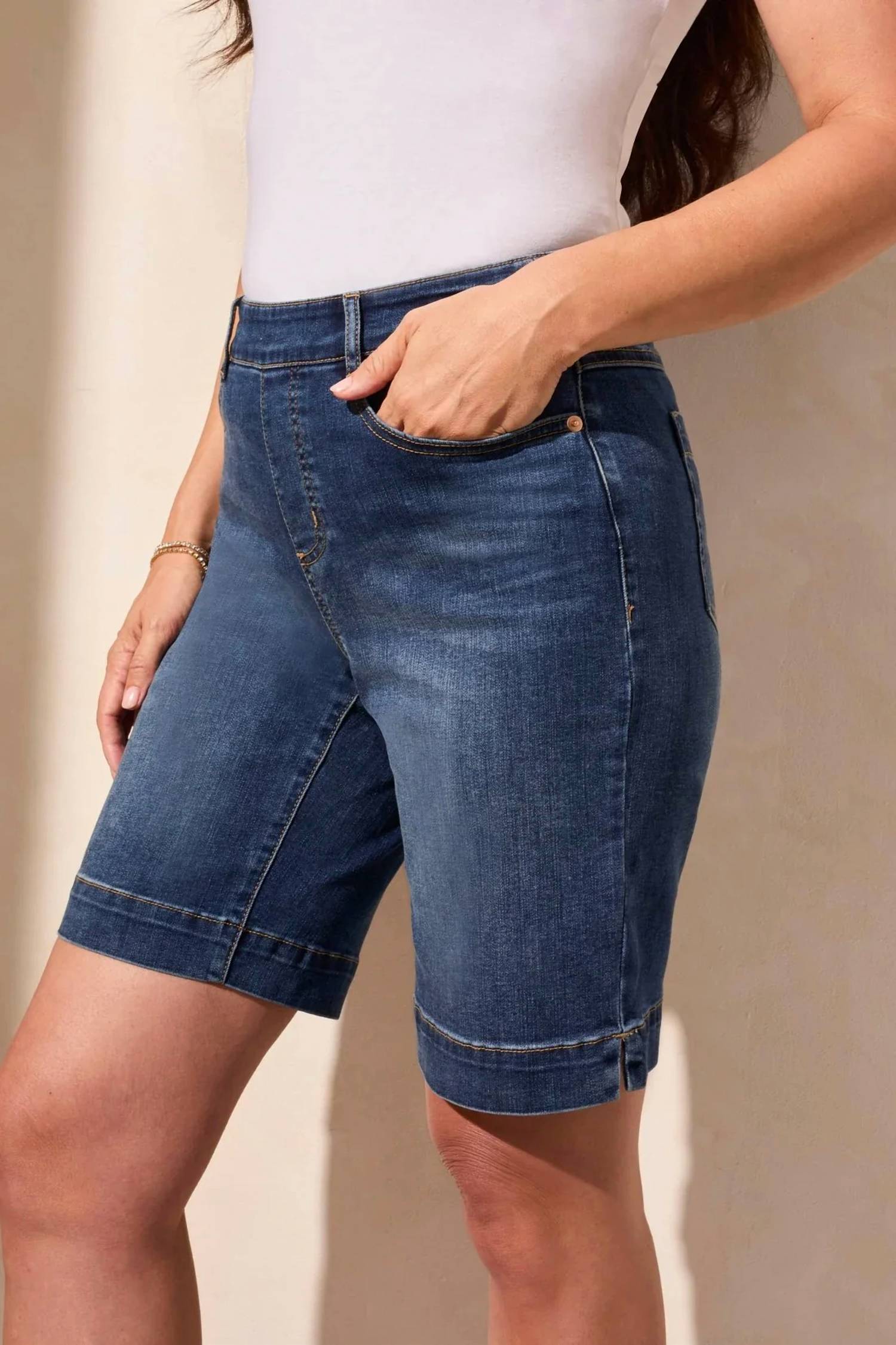 Tribal - Audrey Mid Rise Pull On Shorts