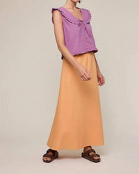 Wishlist - Ruffled Collar Plaid Blouse
