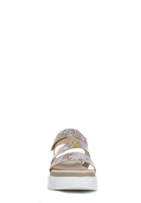 GABOR Women's Leather Platform Sandal in flower print suede - women's sandal - view 4