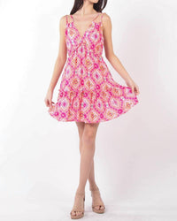 Very J - Such a Flirt Midi Printed Dress