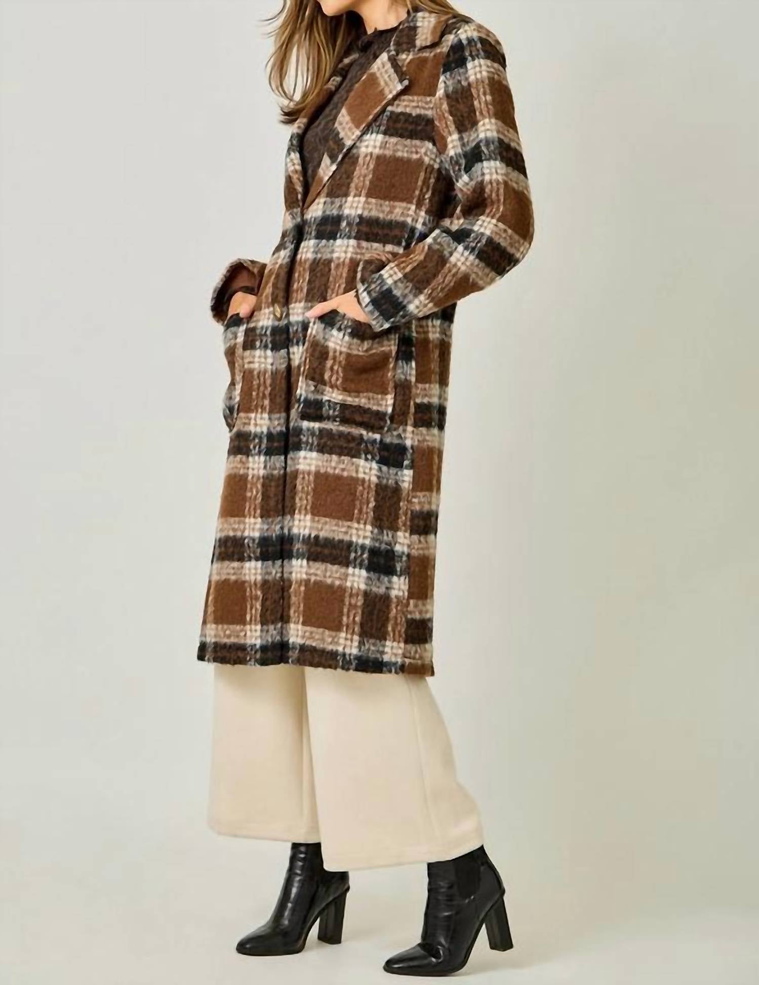 Mystree - Plaid Long Coat