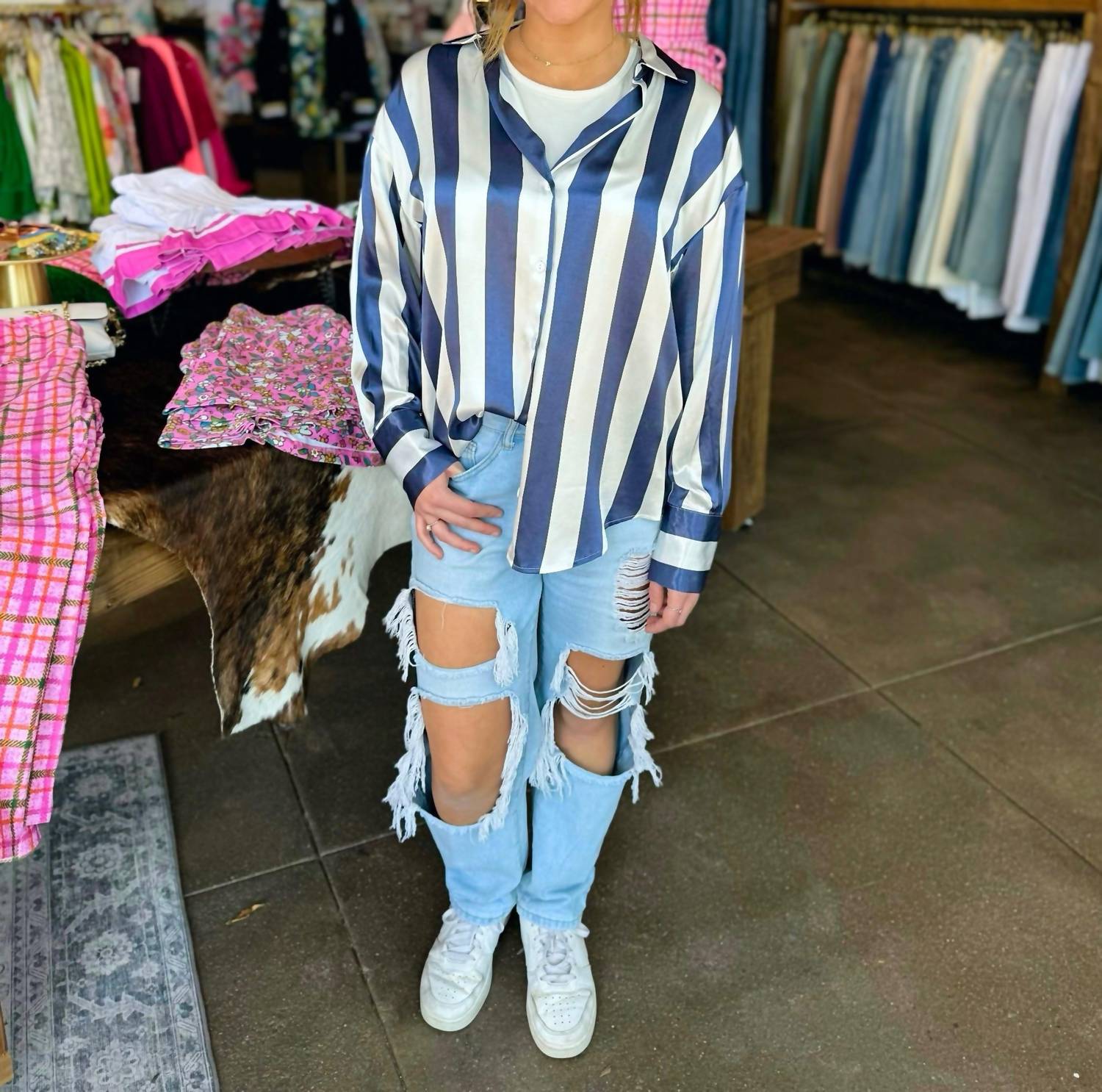 Withblack - Zoe Cactus Striped Shirt