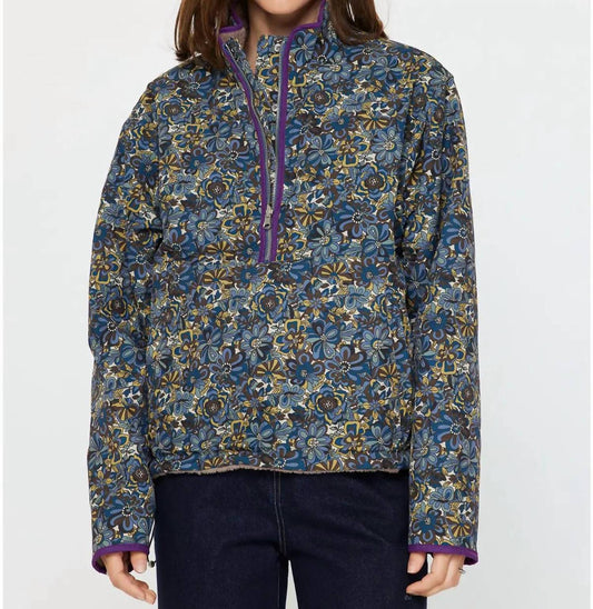 Current Air - Reversible Floral Sherpa Pullover