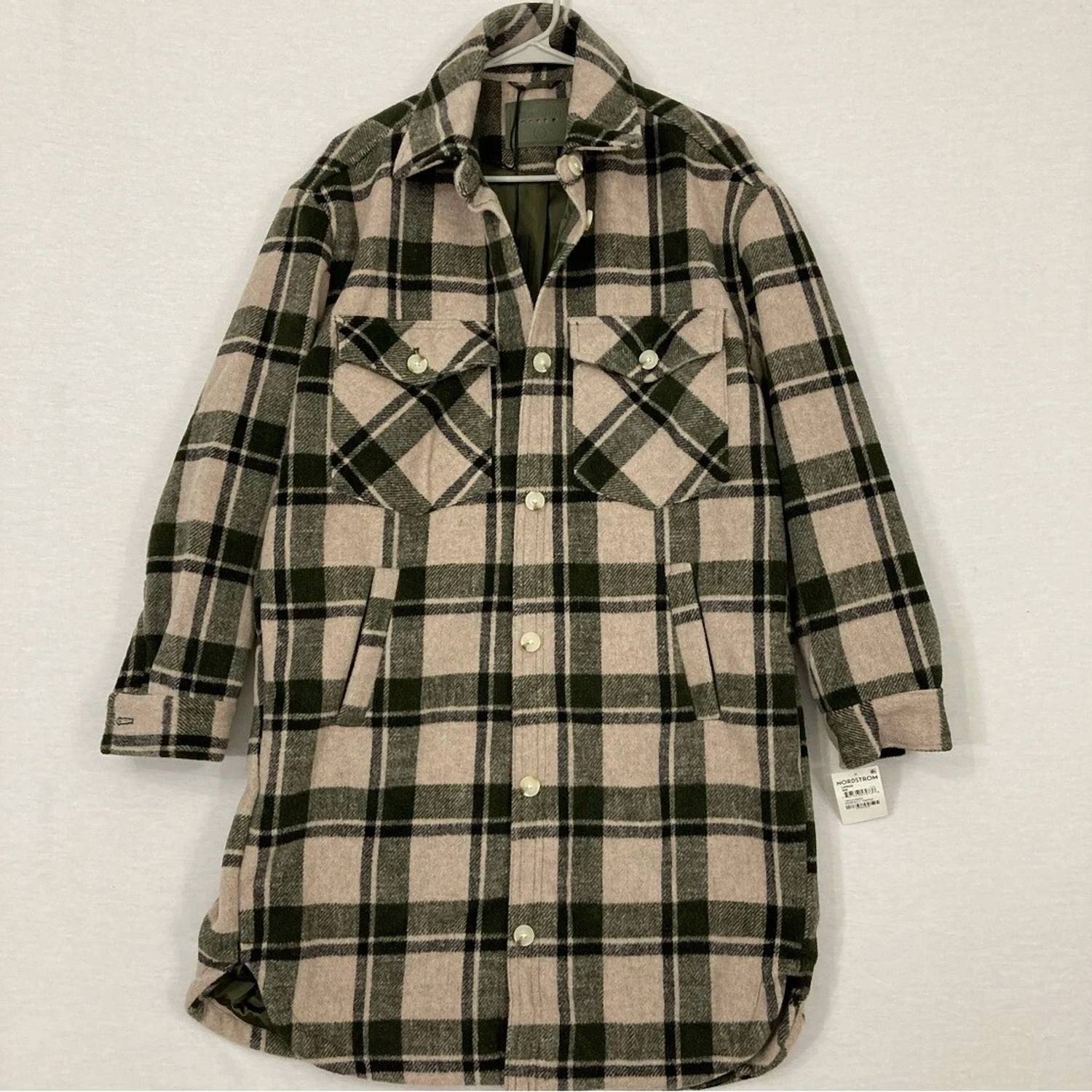 Blanknyc - Perfect Timing Plaid Wool Blend Long Shacket Jacket