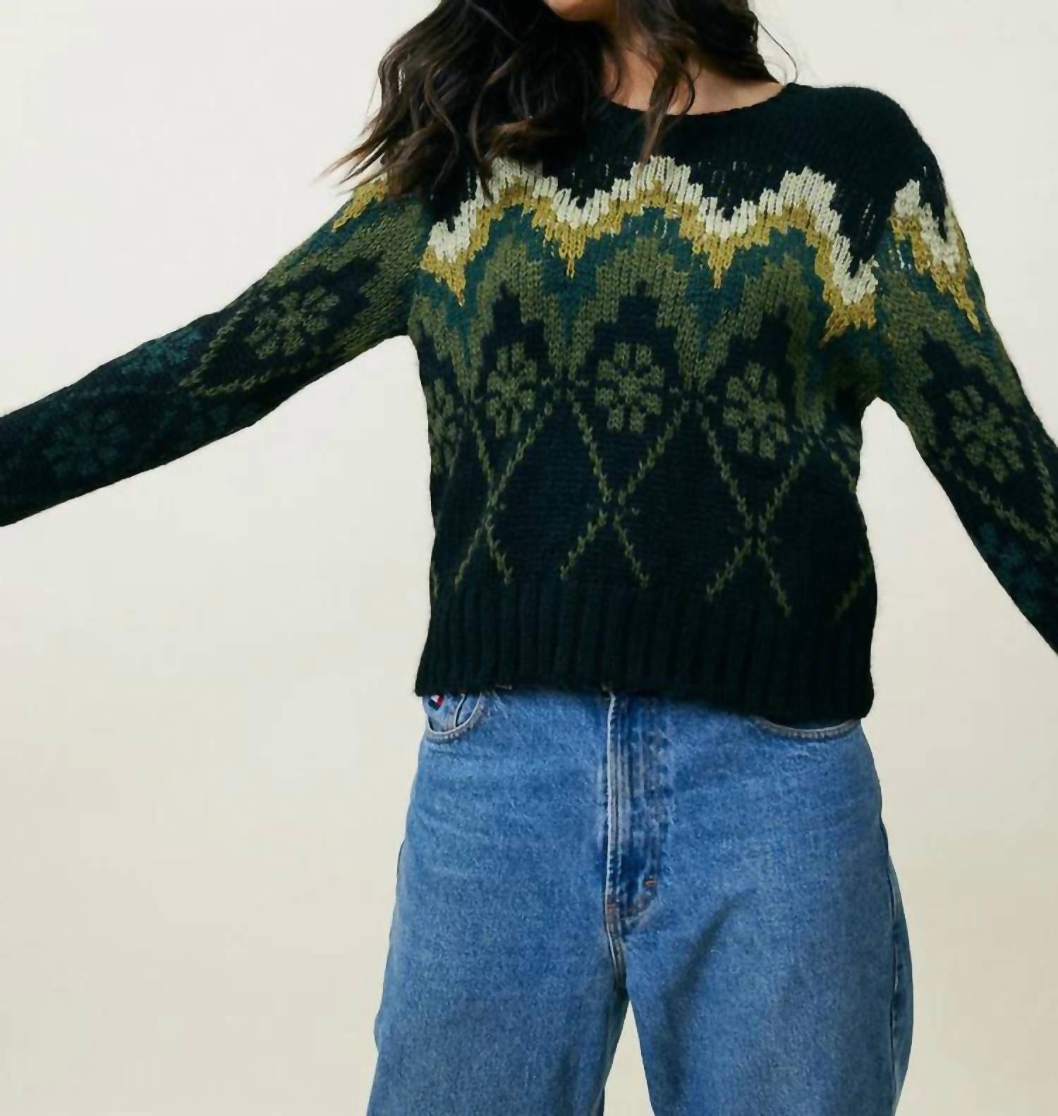 Lingua Franca - Zig Zag Jacquard Pullover