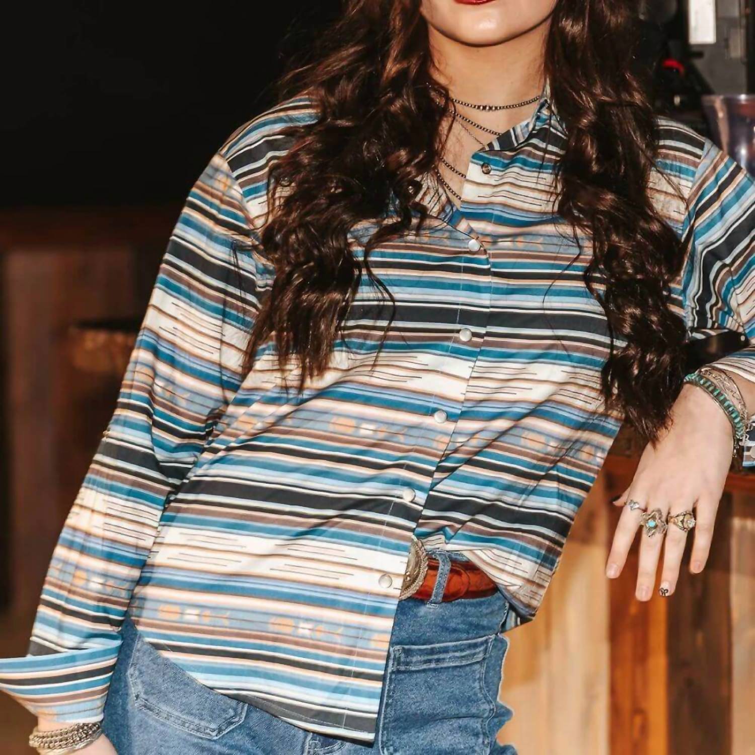 Lucky & Blessed - Fairport Serepe Pearl Snap Shirt