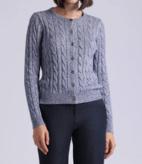 Minnie Rose - Sparkle Cable Cardigan
