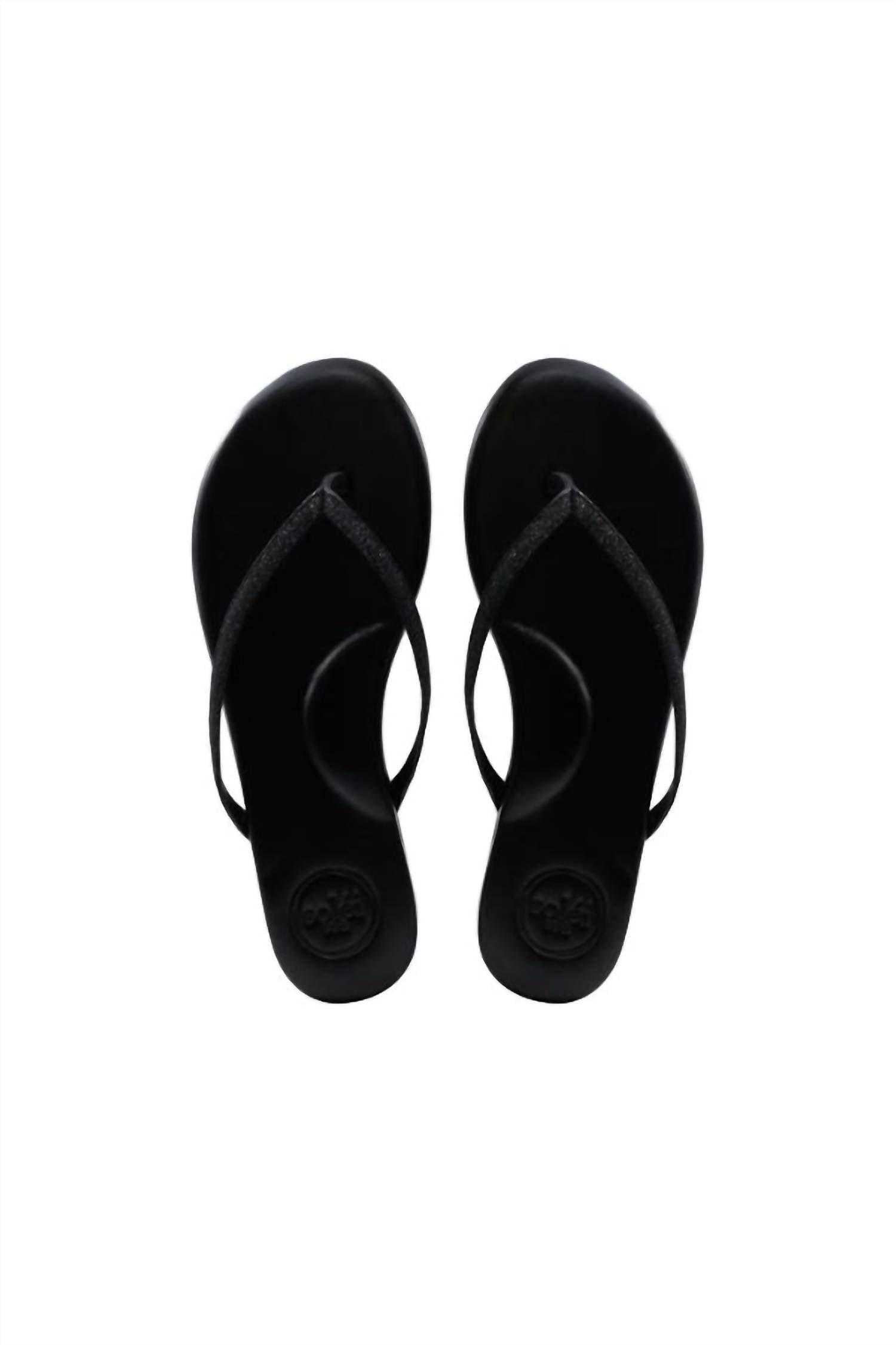 solei sea Women's Indie Flip Flop Sandal in black glitter - women's sandal - view 4