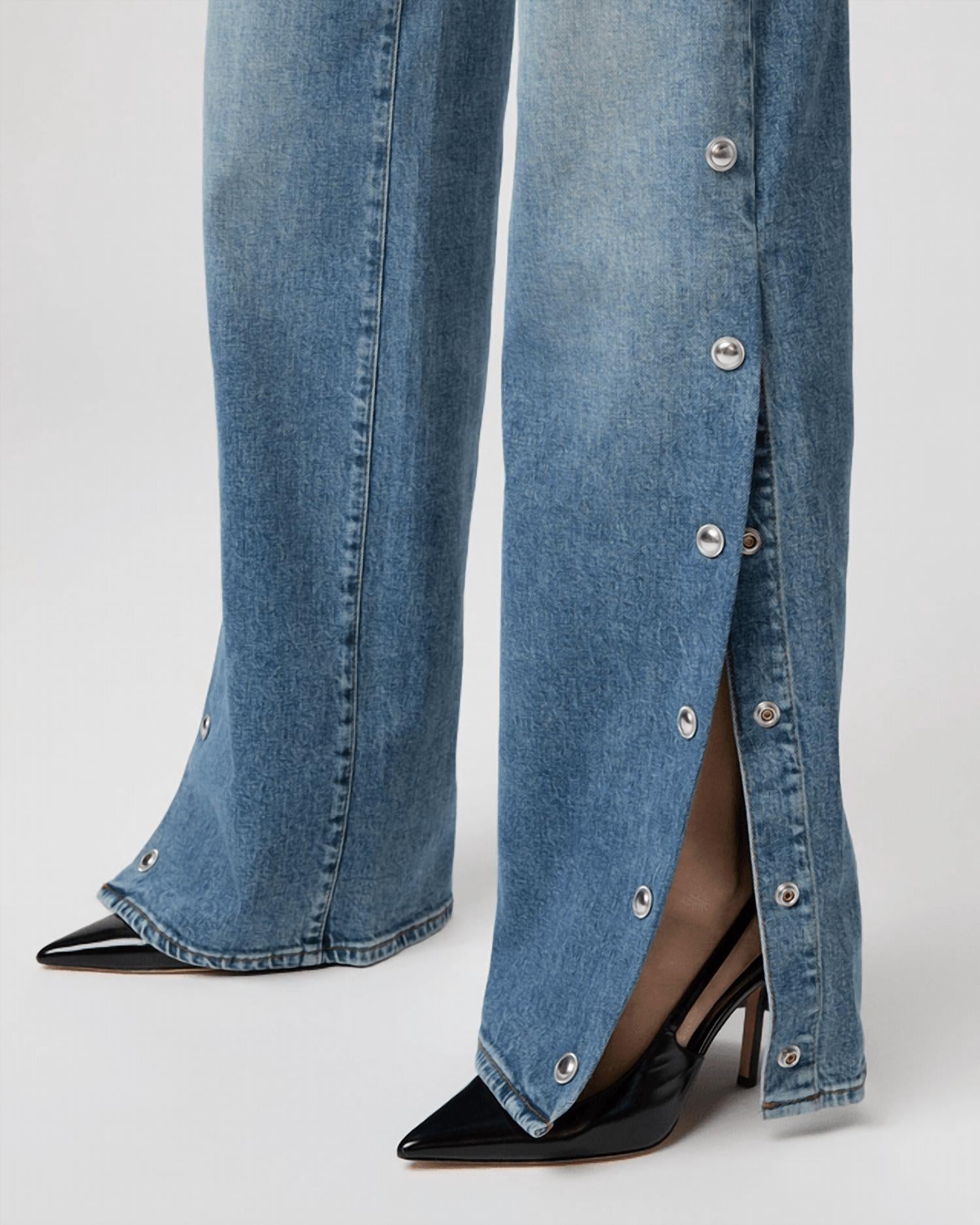 Paige Sasha Wide Leg Jeans in cruising - women's pants - view 5