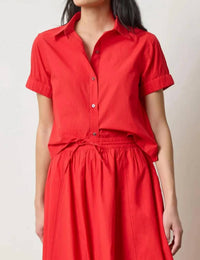 Lilla P - Elastic Cuff Button Down Top