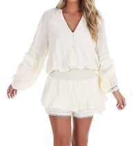 Le Lis - Sunlit Stroll V-Neck Romper