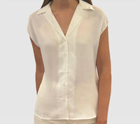 Renuar - Cap-sleeve Woven Blouse