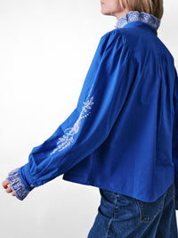 Cape Cove - Jewel Trim Cotton Carla Blouse