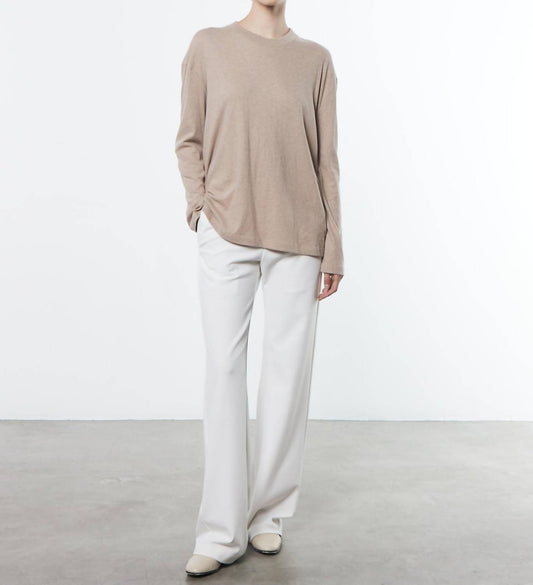 Enza Costa - CASHMERE OVERSIZED LONG SLEEVE CREW SHIRT