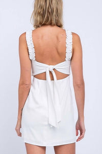 Ruffle Strap Mini Dress